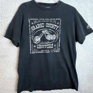 Orange County Choppers O.C.C Biker T Shirt Size Medium Black Tennessee River Tag